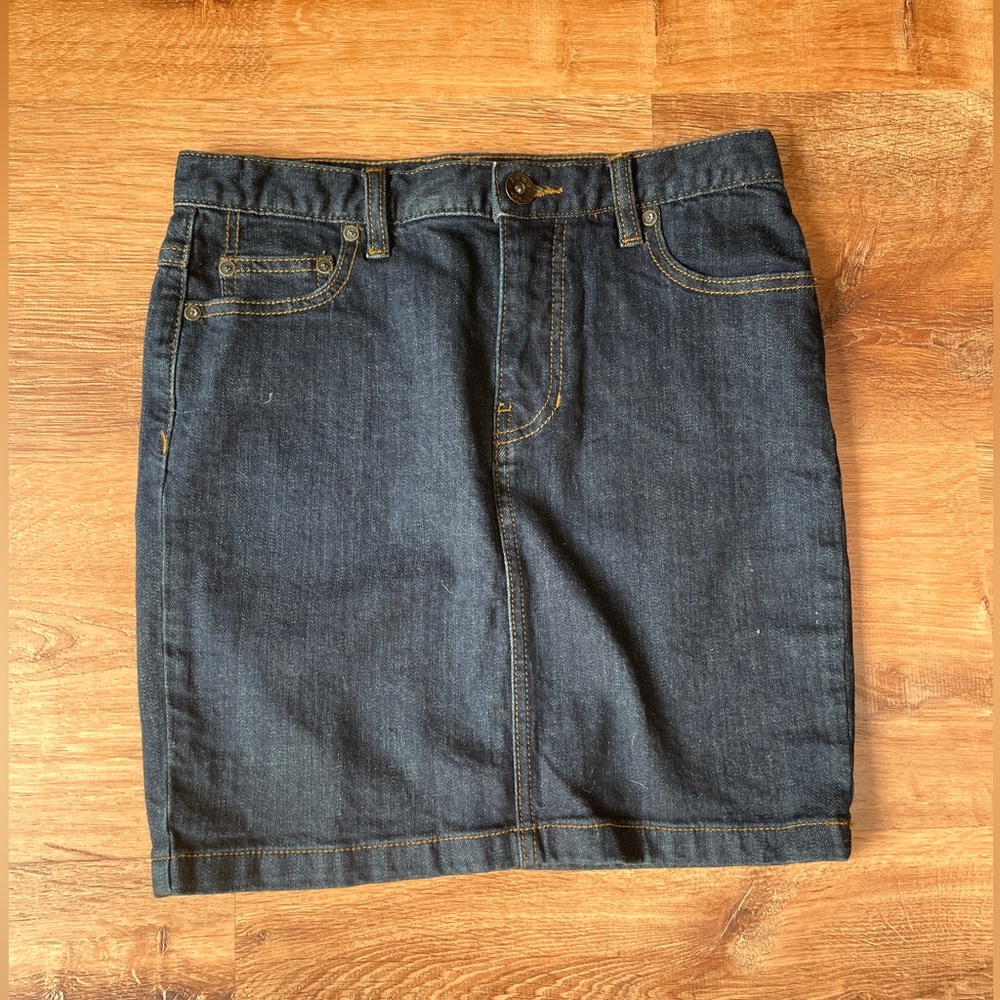 Free People women’s denim mini pencil skirt‎ blue Jean size 0 boho summer preppy
